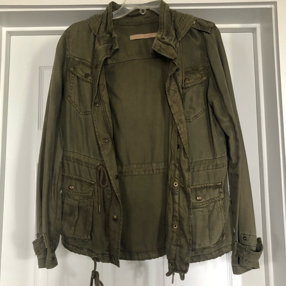 Army green utility jacket